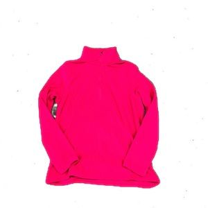 Hot pink pullover w/ quarter zipper